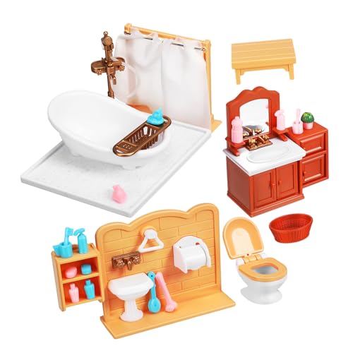 ERINGOGO Miniatur Badezimmermöbel Puppenhaus Möbel Kunststoff Modell Badezimmereinrichtung Realistisch Maßstab Sicherheits Kunststoff ERINGOGO Miniatur Badezimmermöbel Puppenhaus Möbel Kunststoff Modell Badezimmereinrichtung Realistisch Maßstab Sicherheits Kunststoff von ERINGOGO