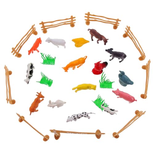 ERINGOGO Miniatur Bauernhoftiere Teilig DIY Modellspielzeug mit Realistischen Farben und Pädagogisch für Kreativität und Handfertigkeit Geeignet als Farm Szene Dekoration von ERINGOGO