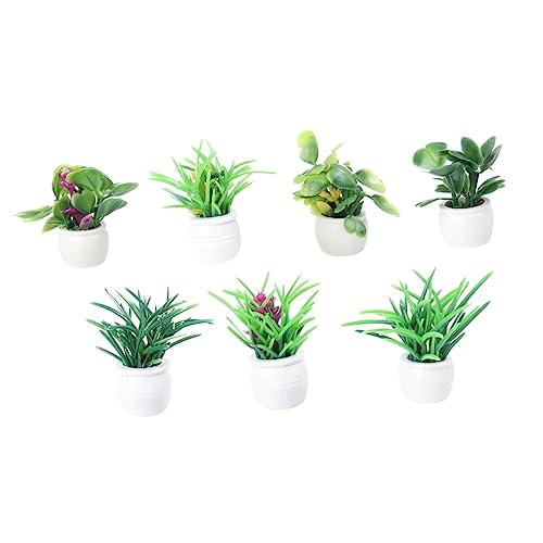 ERINGOGO Miniatur Blumentöpfe DIY Mini Hauswerk Künstliche Topfpflanzen Für Dekoration Mini Blumen Töpfe Zufällige Designs Für Garten Deko von ERINGOGO