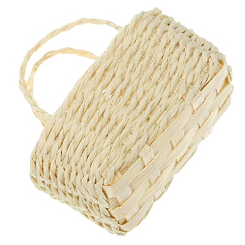 ERINGOGO Miniatur Geflochtene Körbe Miniaturkorb Zum Basteln Dekoratives Miniatur-korbmodell Miniaturhausverzierung Mini-haushandwerk Miniaturkorb Für Mini-hausverzierung Papier von ERINGOGO