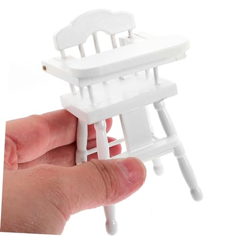 ERINGOGO Miniatur Hochstuhl Kinderstuhl Puppenhaus Möbel Weiß Realistische Miniatur Hochstuhlfigur Dekoratives Mini Möbelstück für Puppenhaus und Kinderzimmer Leicht Robust Kompakt ERINGOGO Miniatur Hochstuhl Kinderstuhl Puppenhaus Möbel Weiß Realistische Miniatur Hochstuhlfigur Dekoratives Mini Möbelstück für Puppenhaus und Kinderzimmer Leicht Robust Kompakt von ERINGOGO