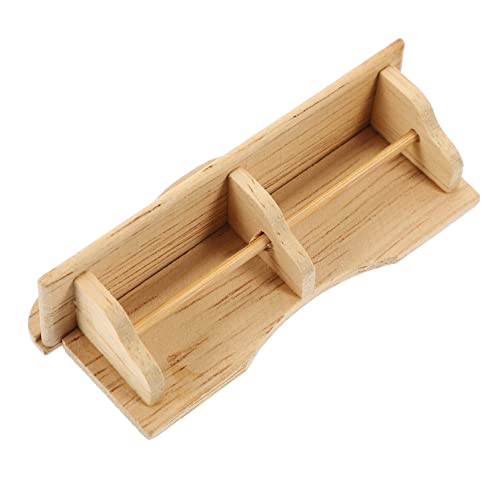 ERINGOGO Miniatur Holz Regal für Puppenhaus Kleines Wandregal zur Dekoration von Mini Schlafzimmer und Küche Langlebiges Miniaturmöbel Zubehör für Kreative zu Weihnachten und Geburtstag von ERINGOGO
