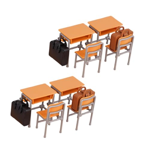 ERINGOGO Miniatur Klassenzimmer Möbel mit Gelben Schultischen Stühlen und Schulranzen Realistisches Dollhouse Schulmöbel Zubehör für Puppenhaus Dekoration und Foto Requisiten ERINGOGO Miniatur Klassenzimmer Möbel mit Gelben Schultischen Stühlen und Schulranzen Realistisches Dollhouse Schulmöbel Zubehör für Puppenhaus Dekoration und Foto Requisiten von ERINGOGO