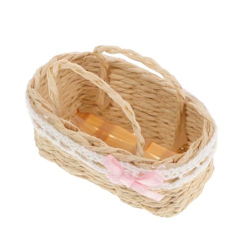 ERINGOGO Miniatur Korb mit Blumenkante Handgewebter Kleiner Aufbewahrungskorb für Puppenhausdekoration Charmantes Miniaturmodell Geeignet für Kleine Räume und Feengarten Accessoires ERINGOGO Miniatur Korb mit Blumenkante Handgewebter Kleiner Aufbewahrungskorb für Puppenhausdekoration Charmantes Miniaturmodell Geeignet für Kleine Räume und Feengarten Accessoires von ERINGOGO