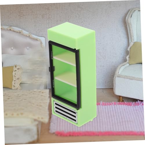 ERINGOGO Miniatur Kühlschrank Modell Puppenhaus Möbel Deko Einzeltür Kühlschrank Prop Küchenzubehör Realistisches Design für DIY Miniaturen und Puppenhaus Szenen von ERINGOGO