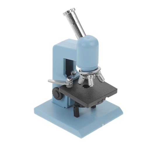 ERINGOGO Miniatur Mikroskop Modell Realistisch Detailliertes Puppenhaus Zubehör Tragbar für Kreative Spielszene Pädagogisch Fördernd als und Dekoration von ERINGOGO