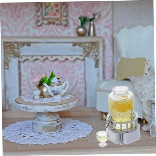 ERINGOGO Miniatur Mini Getränkebehälter Dekoration Kleine Saftfass Modell Puppenhaus Zubehör Realistisches Mini Haus Accessoire für Puppenhaus Deko Klein von ERINGOGO