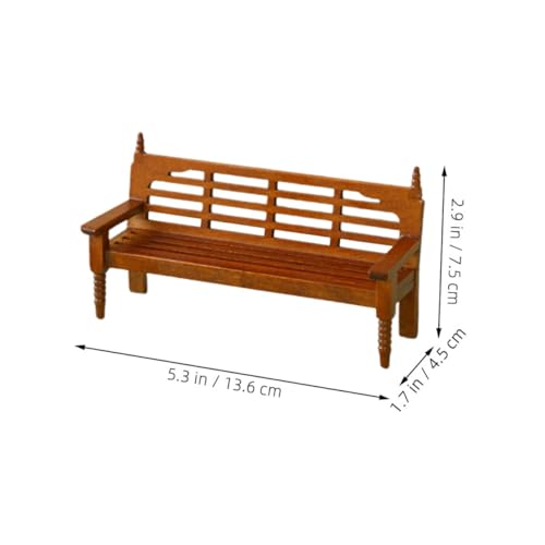 ERINGOGO Miniatur Parkbank Modell aus Wetterfestem Material Dekorative Mini Gartenbank für DIY Feengarten Vielseitig für Outdoor Events Schreibtisch und Terrarien Charmante Miniatur Möbel von ERINGOGO