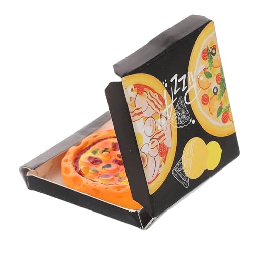 ERINGOGO Miniatur Pizza im Puppenhaus mit Realistischer Takeout Box Detailgetreues Mini Essen für DIY Dekoration Charmantes Puppenhaus Zubehör für Sammler ERINGOGO Miniatur Pizza im Puppenhaus mit Realistischer Takeout Box Detailgetreues Mini Essen für DIY Dekoration Charmantes Puppenhaus Zubehör für Sammler von ERINGOGO