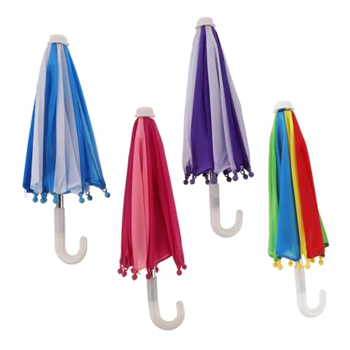 ERINGOGO Miniatur Puppen Regenschirm Zubehör Puppenhaus Deko Anzieh Accessoires Für Amerikanische Puppen Regenbogen Und Puppenspielzeug Für Kreative von ERINGOGO