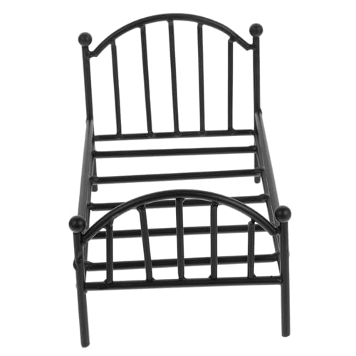 ERINGOGO Kleiner Puppenbett Metallbett für Puppenhaus Kleiner Schlafzimmermöbel Sicherer Eisenmaterial Passend für Miniaturen Puppenhaus Zubehör ERINGOGO Kleiner Puppenbett Metallbett für Puppenhaus Kleiner Schlafzimmermöbel Sicherer Eisenmaterial Passend für Miniaturen Puppenhaus Zubehör von ERINGOGO