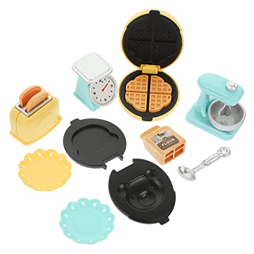 ERINGOGO Miniatur Puppenhaus Küche Küchenzubehör Mini Back und Mixgerät Modell Detailgetreue Miniatur Lebensmittel Dekoration für Puppenhaus Accessoire für Sammler von ERINGOGO
