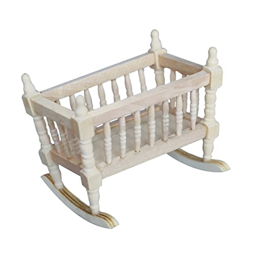 ERINGOGO Miniatur Puppenhaus Möbel Babywiege Handgefertigt Nachhaltig Glatt Oberfläche Design Geschenkidee von ERINGOGO