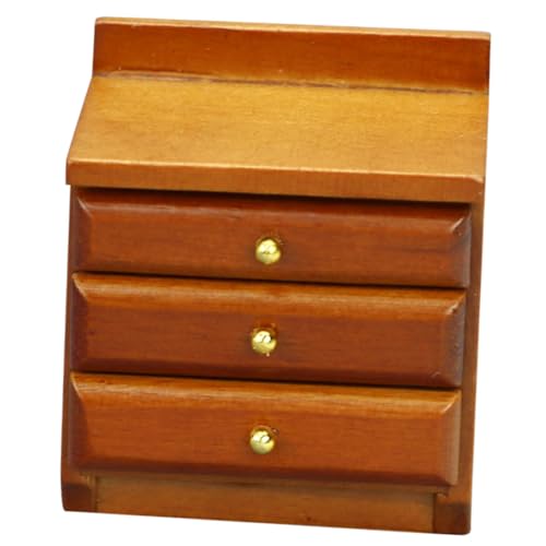 ERINGOGO Miniatur Puppenhaus Möbel aus Holz Moderner Miniatur Nachttisch Realistisches Möbel Dekoratives Puppenhaus Zubehör Vielseitig für DIY und Mini Haus Szenen von ERINGOGO