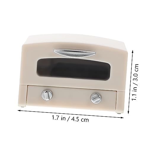 ERINGOGO Miniatur Puppenhaus Ofen Beigefarbener Backofen für Kinderküche Puppenhaus Zubehör Fördert Kreativität und Motorik bei Mädchen und Jungen von ERINGOGO