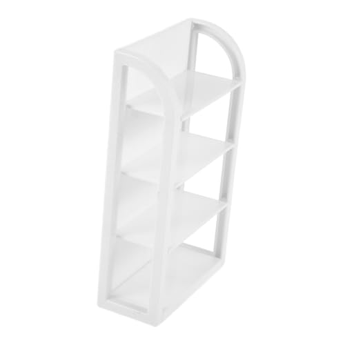ERINGOGO Miniatur Regal Modell Puppenhaus Zubehör Langlebiges Realistisches Supermarkt Regal Minimalistisches Elegantes Design Weiß Möbel für Mini Puppenhaus Dekoration von ERINGOGO