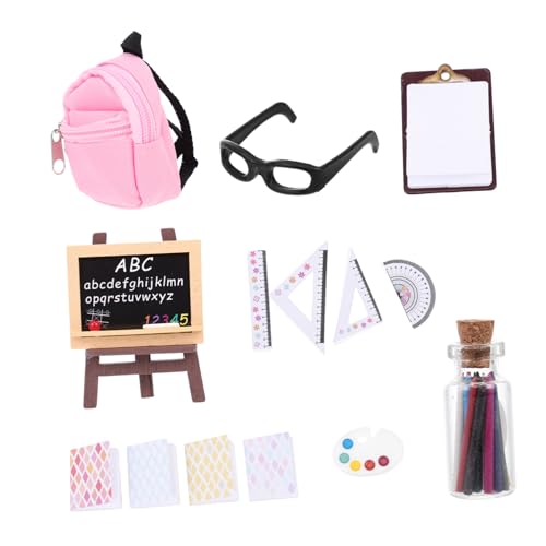 ERINGOGO Miniatur Rucksack Set Kreatives für Puppenhäuser Zubehör für DIY Landschaften und Schulbedarf Stark und Langlebig für Mini Modelle und Sammler ERINGOGO Miniatur Rucksack Set Kreatives für Puppenhäuser Zubehör für DIY Landschaften und Schulbedarf Stark und Langlebig für Mini Modelle und Sammler von ERINGOGO