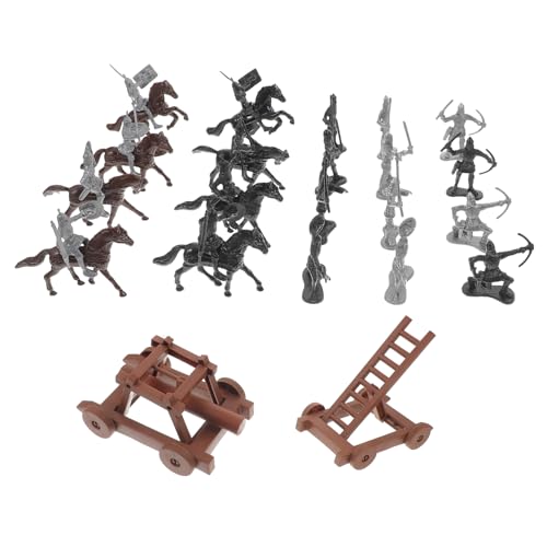 ERINGOGO Miniatur Soldaten Figuren Mittelalterliche Ritter Reiter Modellspielzeug Dekorativ Lernspielzeug für Sandtisch Miniatur Menschen Figuren Mikro Zubehör von ERINGOGO