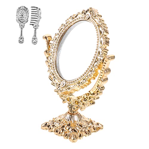 ERINGOGO Miniatur Spiegel für Puppenhäuser Goldene Ovale Spiegel für Dekoration von Spielzimmern und Szenen im Puppenhaus ERINGOGO Miniatur Spiegel für Puppenhäuser Goldene Ovale Spiegel für Dekoration von Spielzimmern und Szenen im Puppenhaus von ERINGOGO