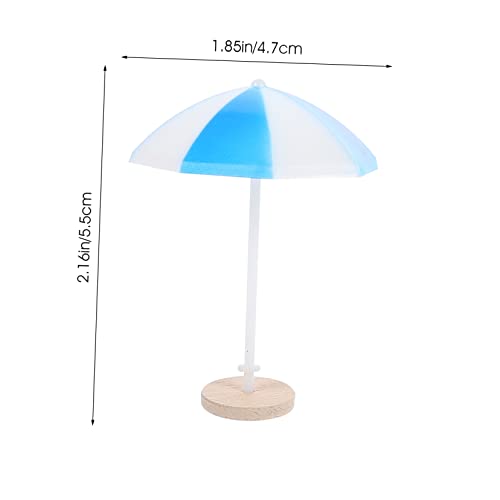 ERINGOGO Miniatur Stranddeko mit Holz Sonnenschirm und Liegestuhl Teiliges Mikro Sommerlandschaft Ornament für Puppenhäuser und DIY Miniaturgärten Leichte Miniatur Strandaccessoires von ERINGOGO