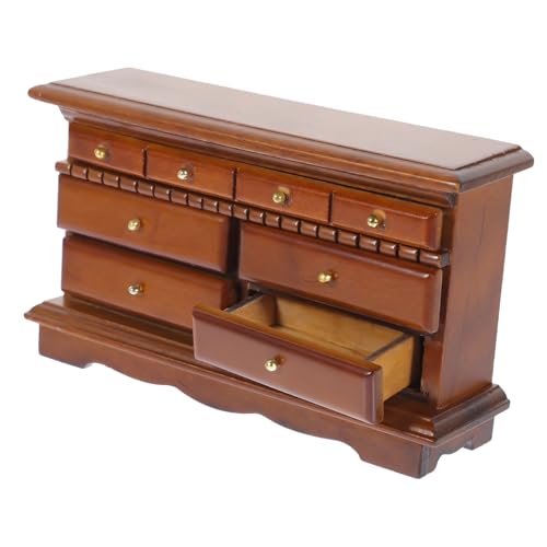 ERINGOGO Miniatur Tv Schrank aus Holz Multifunktionale Puppenhaus Möbel Kompakter Beistelltisch für Schlafzimmer und Wohnzimmer DIY Mini Haus Dekoration Leicht und Platzsparend von ERINGOGO