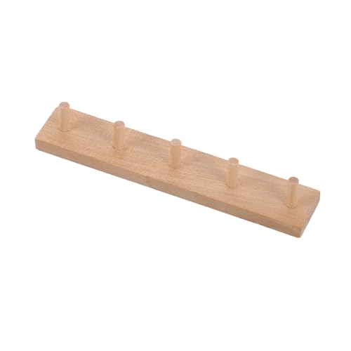 ERINGOGO Miniatur Wandhaken aus Holz Puppenhaus Zubehör Realistischer Mini Kleiderhaken Vielseitiger Aufhänger für Puppenhaus Dekoration Einfache Montage Detailgetreuer Holz Haken von ERINGOGO