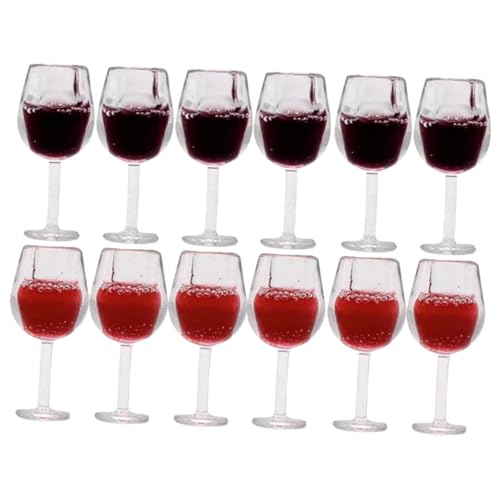 ERINGOGO Miniatur Weinbecher Realistische Künstliche Mini Weinbecher Für Puppenhäuser Und Modellbau Rotweinbecher Und Tiefrote Becher ERINGOGO Miniatur Weinbecher Realistische Künstliche Mini Weinbecher Für Puppenhäuser Und Modellbau Rotweinbecher Und Tiefrote Becher von ERINGOGO