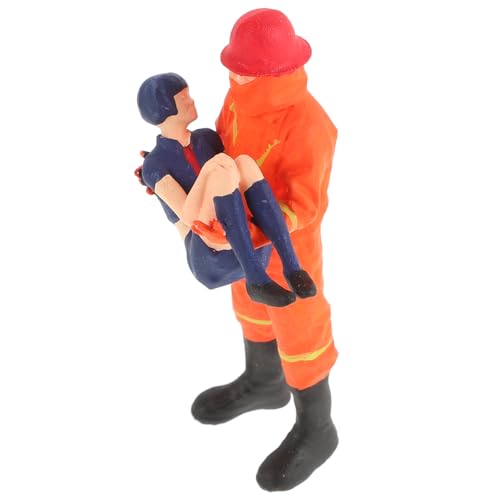 ERINGOGO Detailliertes Feuerwehrpuppen-Set Für Kinder Feuerwehrauto- Und Krankenwagen-Spielzeug – Miniaturen Zum Sammeln von ERINGOGO