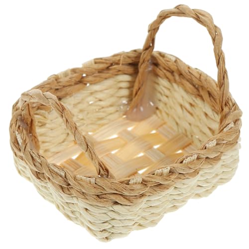 ERINGOGO Miniatur geflochtene Körbe für kinderspielzeug kinderknallzeug DIY- Miniatur-Möbeldekor Mini-Hausverzierung Mini-Hausdekoration Papier von ERINGOGO