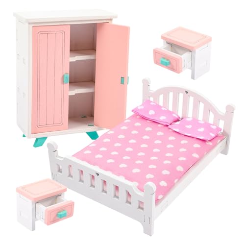 ERINGOGO Miniaturmöbel Für Holzspielzeug Miniaturschrank Miniaturbett Und Nachttisch Für Puppenhaus Und Rollenspiele Im Kinderzimmer ERINGOGO Miniaturmöbel Für Holzspielzeug Miniaturschrank Miniaturbett Und Nachttisch Für Puppenhaus Und Rollenspiele Im Kinderzimmer von ERINGOGO