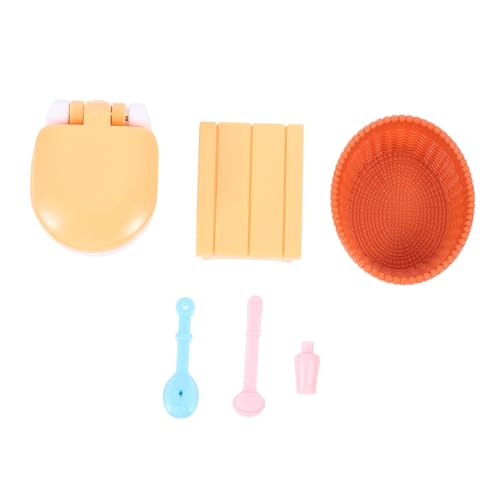 ERINGOGO Miniaturmöbel Set Mini Badezimmermöbel Modell Miniatur Toilette Für Puppenhaus Dekoration Als Fotorequisiten Für Kreative DIY Projekte von ERINGOGO
