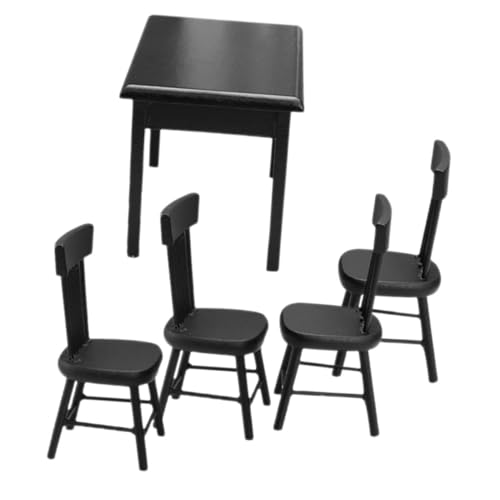 ERINGOGO 1satz Miniaturmöbel Tisch Und Stühle Für Puppenhaus-Dekoration Holzfarbe Stabil Zubehör Für Kreative Szenen Häuser Und Spielzeug ERINGOGO 1satz Miniaturmöbel Tisch Und Stühle Für Puppenhaus-Dekoration Holzfarbe Stabil Zubehör Für Kreative Szenen Häuser Und Spielzeug von ERINGOGO