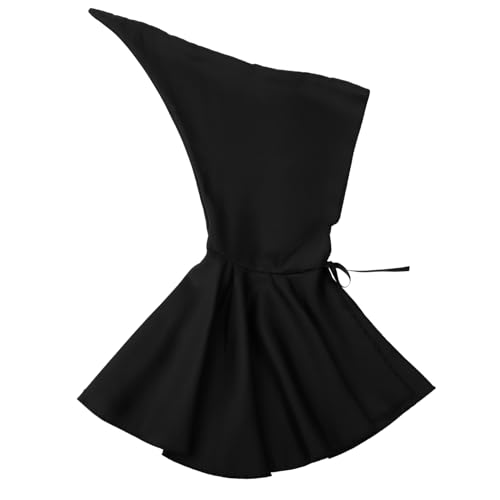 ERINGOGO Mittelalterlicher Kapuzenumhang Halloween Kostüm Unisex Cosplay Cape für Karneval Maskerade Party Requisit Schwarz Einheitsgröße Wiederverwendbar Modisch und Komfortabel von ERINGOGO