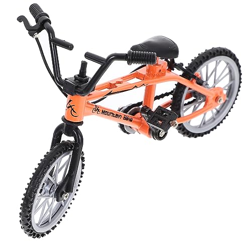 ERINGOGO -Modell Modellfahrrad für Modellbau Miniatur Puppe Fahrradspielzeug kleines Mountainbike Mini-Fahrrad kleines Fahrradmodell Mini-Kunstfahrrad Legierung Orange von ERINGOGO