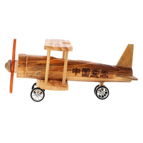 ERINGOGO Retro Holzflugzeug Modell Vintage Dekoration Für Wohnzimmer Büro Schlafzimmer Künstlerisches Flugzeug Ornament Aus Holz Für Sammler Und Liebhaber Von Flugzeugen von ERINGOGO