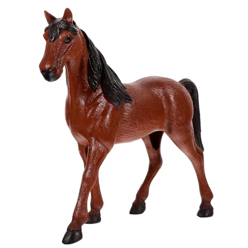ERINGOGO Modellpferd Kleines Pferdemodell Kleine Pferdestatuen Für Den Garten Dekorative Pferdedekoration Lebensechte Pferdestatue Simulation Tiermodell Künstliche Pferdefigur Brown Plastik von ERINGOGO