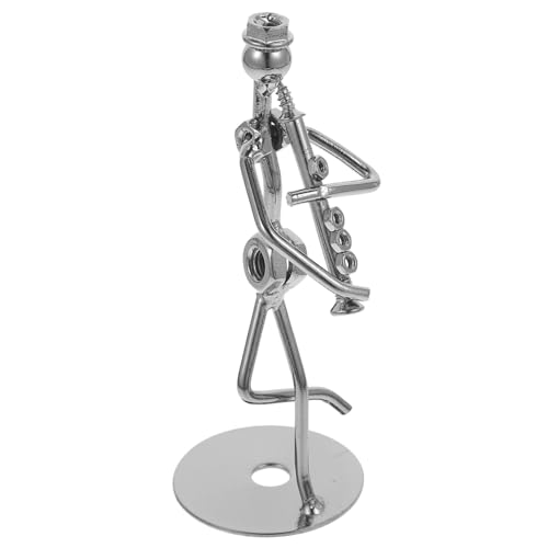 ERINGOGO Moderne Kleine Eisenfigur Metallkunstwerk Stilvolle Tischdekoration für Büro Kreatives Ornament für Schreibtisch Regal von ERINGOGO