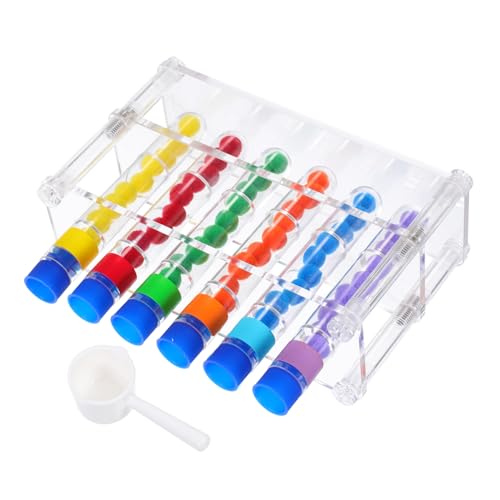 ERINGOGO Montessori Farbensortier Zählset für Vorschulkinder mit Testrohren Ergonomischen Löffeln und Farbbällen Lernspielzeug für Mathefähigkeiten Feinmotorik und Frühe Sensorische von ERINGOGO