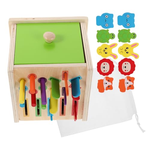 ERINGOGO Montessori Holz Farb Formsortierspielzeug aus Massivem Holz für Ab Jahren Pädagogisches Lernspiel zur Farberkennung und Formzuordnung Robustes Holzpuzzle für Kleinkinder von ERINGOGO