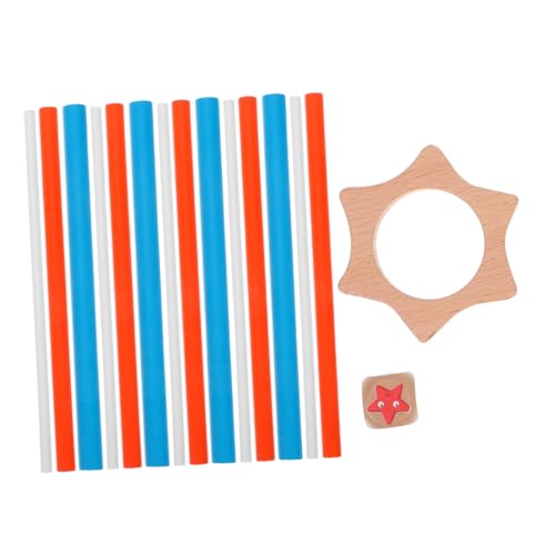 ERINGOGO Montessori Holzspiel Balance Stick Spiel für Erwachsene Interaktives Lernspielzeug für Geduld Koordination Farbenerkennung Tragbares Familienspiel für Zuhause und Reisen von ERINGOGO