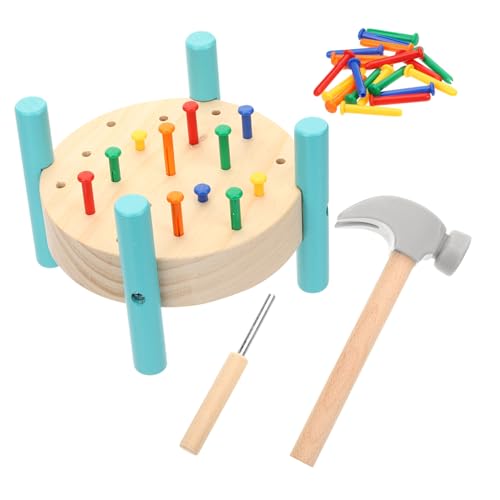 ERINGOGO Montessori Holzwerkbank Hammer Nagelspiel Bunt Pädagogisch für Hand Auge Koordination Holzspielzeug Ab Jahren ERINGOGO Montessori Holzwerkbank Hammer Nagelspiel Bunt Pädagogisch für Hand Auge Koordination Holzspielzeug Ab Jahren von ERINGOGO