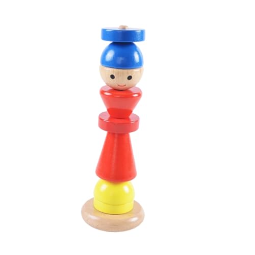 ERINGOGO 1stücke Montessori Formensortierspielzeug Holzpuzzle Zur Geometrischen Erkennung Bunte Stapelblöcke Für Frühkindliche Bildung Entwicklung Von Motorischen Fähigkeiten Und von ERINGOGO