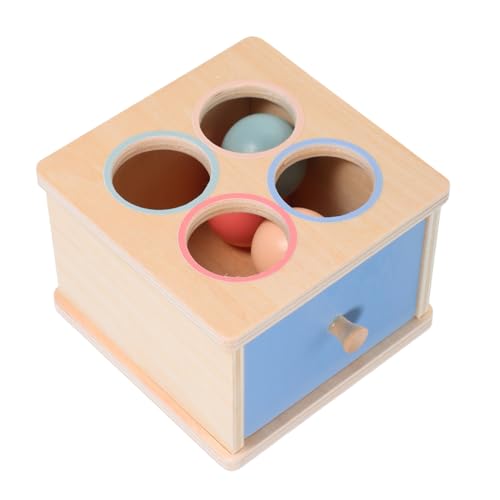 ERINGOGO Montessori-ballbox: Sortierspielzeug Aus Holz, Kleinkinder, Farb- Und Formerkennung, Frühpädagogisches Puzzle Für Kinder, Entwicklungslernspiel von ERINGOGO