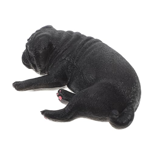 ERINGOGO Mops Hundemodell Weiches Hundespielzeug Welpe Bob Liegend Figur Kleine Hunde Tierspielzeug Kleine Dackelpfoten Ornamente Haustier Geburtstags Themen Heimdekoration Mama von ERINGOGO