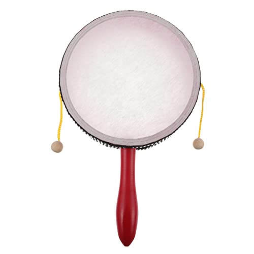 ERINGOGO Musical Hand Drum Rasseltrommel mit Holzgriff Percussion Instrument Lernspielzeug Rot als für Junge Mädchen Hand Auge Koordination ERINGOGO Musical Hand Drum Rasseltrommel mit Holzgriff Percussion Instrument Lernspielzeug Rot als für Junge Mädchen Hand Auge Koordination von ERINGOGO
