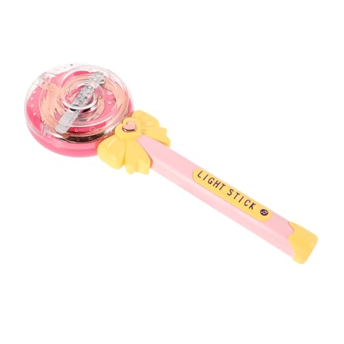 ERINGOGO Musikstock Rollenspiel Zauberstab Reflektierende Dekoration Cooler Zauberstab Eiförmige Dekoration Lutscher Für Mädchen Türdekoration Halloween Kinderschmuck Plastik Rosa von ERINGOGO