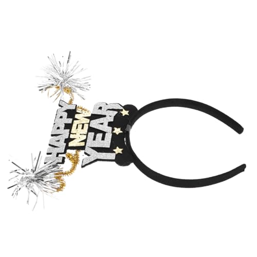 ERINGOGO Neujahrs-stirnband mit Lametta Festliches Party-accessoire für Silvesterfeiern Kreatives Design Feine Verarbeitung Damen Holiday Headband für Jahreswechsel-events von ERINGOGO