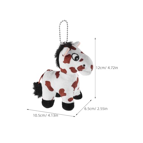 ERINGOGO Niedlicher Mini Plüsch Pferde Schlüsselanhänger Weiches Cartoon Stofftier Vielseitiger Taschenanhänger für Mädchen Party-mitgebsel Halloween-schmuck von ERINGOGO