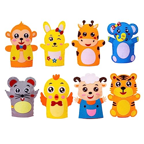 ERINGOGO Non Woven Handpuppen DIY Materialset Kreative Cartoon Nähaufkleber Zum Basteln Für Jungen Und Mädchen von ERINGOGO