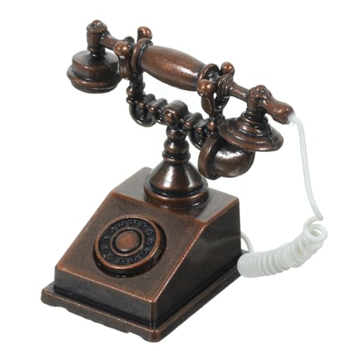 ERINGOGO Nostalgisches Telefonmodell Figuren Mini -lebensmittelspielzeug Telefone Gefälscht Kinderspielzeug Telefonmodellverzierung Simuliertes Telefon Mini- Brown Legierung ERINGOGO Nostalgisches Telefonmodell Figuren Mini -lebensmittelspielzeug Telefone Gefälscht Kinderspielzeug Telefonmodellverzierung Simuliertes Telefon Mini- Brown Legierung von ERINGOGO